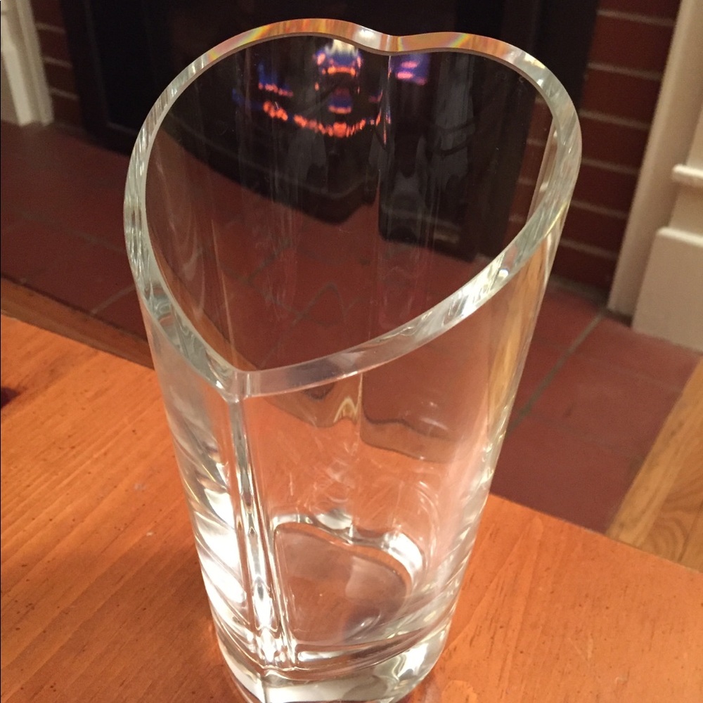 🆕❤️Orrefors Vase My Heart Sweden Lead Crystal